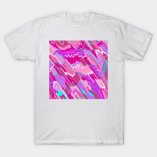 VIVID PINK ABSTRACT ART T-Shirt